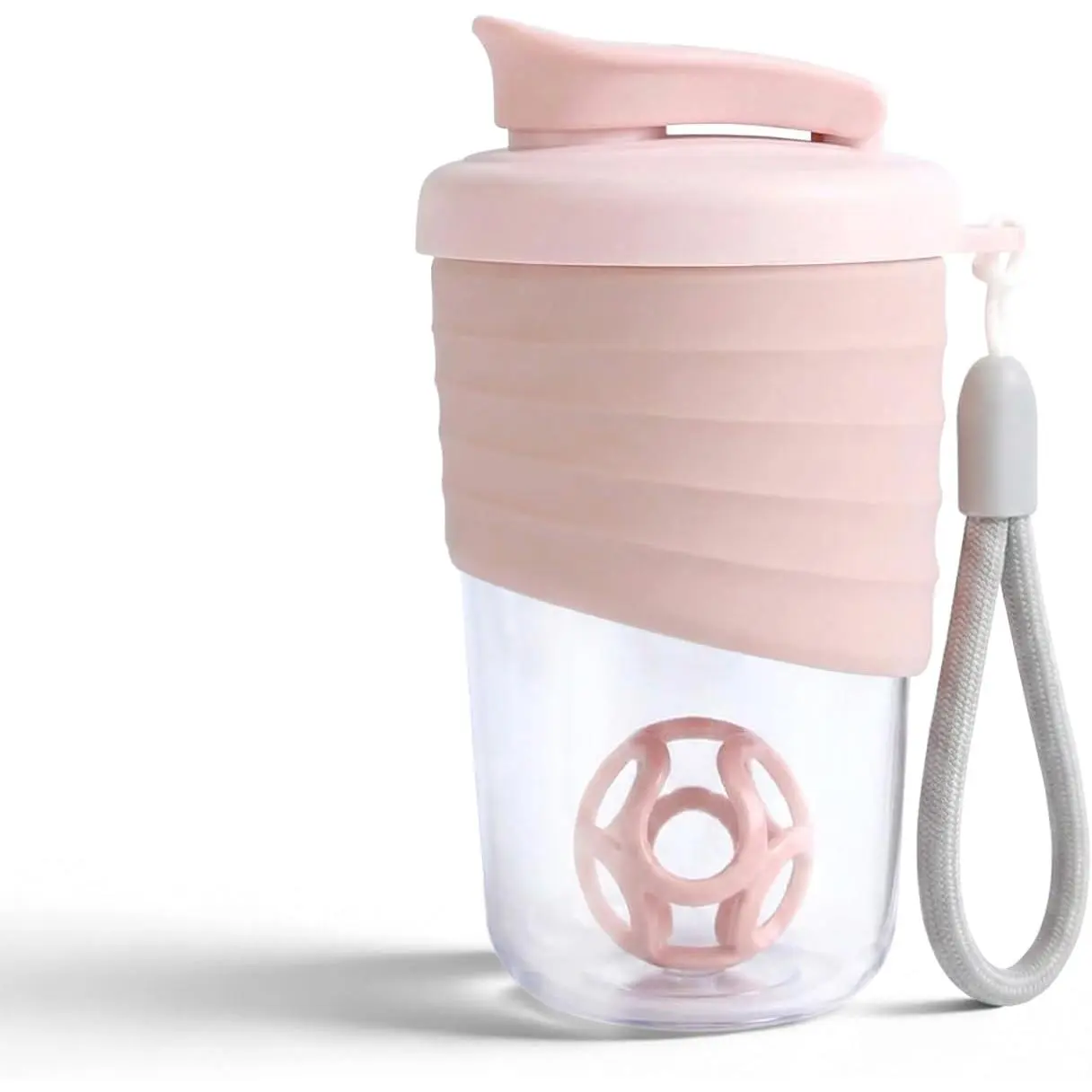 outdoor sports X SIM FITNESSX 530ML Protein Shaker Bottle, Small Portable Mixer Cup, BPA Free (PINK)