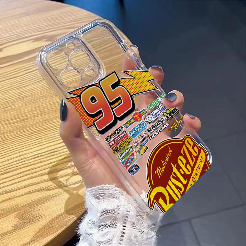 A Protective Case Featuring a Lightning Mcqueen Design, Made of TPU for Shock Resistance And Full Coverage, Compatible with Various for iphone Models Including 6, 7, 8, XR, X, Xs, Xs Max, 11, 12, 13, 14 Pro, 15 Plus, 16 Pro Max, And 17 Air.