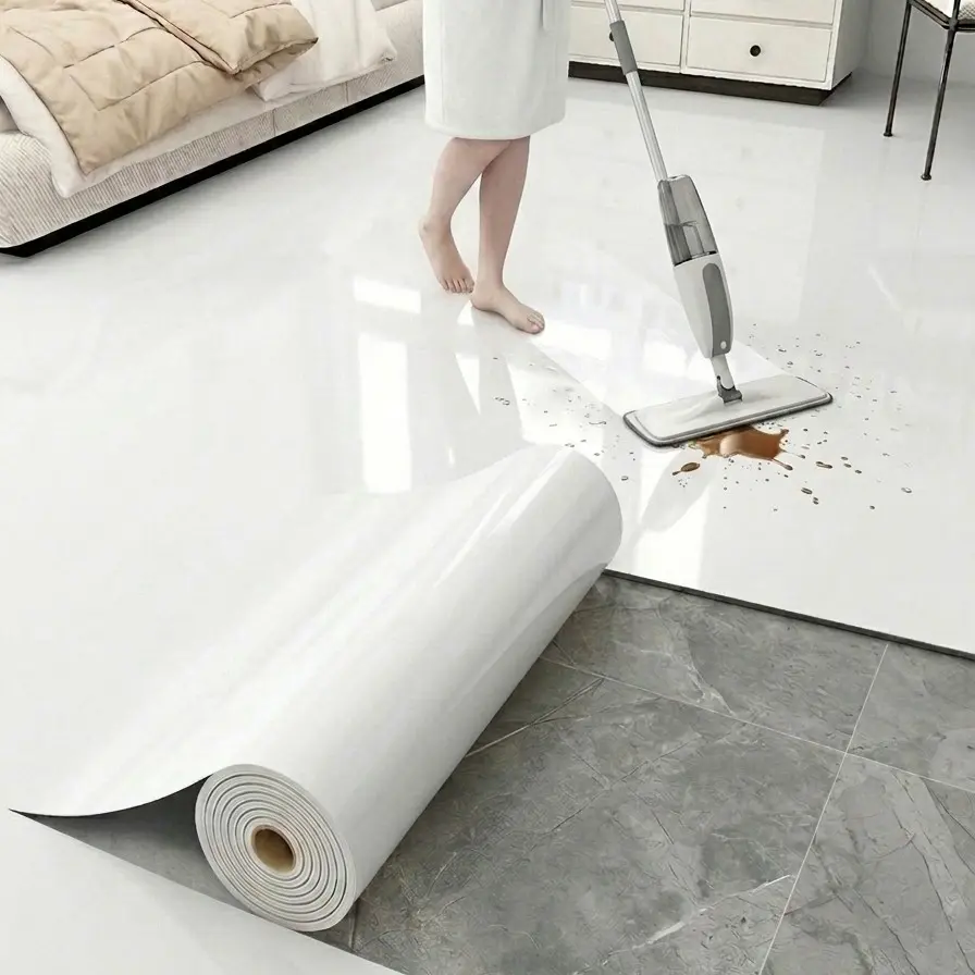Durable Vinyl Floor & Wall Stickers, Waterproof & Easy Clean, Ideal for Bathroom, Kitchen, Living Room, RV Renovation Decor, Self Adhesive PVC