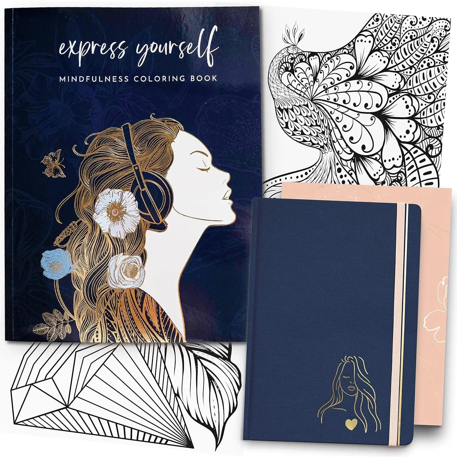 Daily Gratitude Journal for Women and Mindfulness Coloring Book for Women-Daily Journal for Women, Mindfulness Journal, Daily Affirmation Journal for Women,   Coloring Book for Adults
