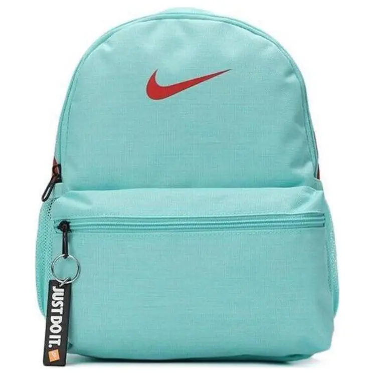 Nike Brasilia Contrast-Print Fabric Backpack for Girls – Mini, Stylish, Turquoise
