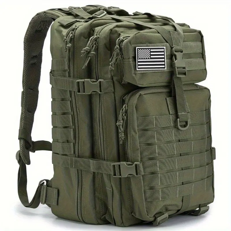 Men's 30/50L Tactical Military Backpack, MOLLE EDC Pack with Adjustable Straps for Outdoor Hiking, Camping, and Hunting, Backpacks
