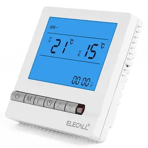 Wire-Free Thermostat for Underfloor Heating and Wall-hung Boiler with Adjustable Temperature Setting