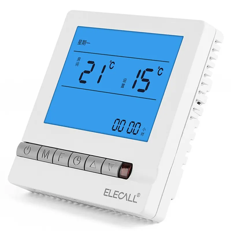 Wire-Free Indoor Thermostat Controller for Underfloor Heating & Gas Boilers - Compact Home Temperature Control Device, 8.6*8.6cm, Child Lock, High Precision, Low Power Consumption, Concise Panel, Temp Adjust, Regular Wall Mounting Box Compatible, Adjustab