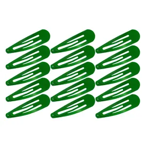 50 Pack of Snap Hair Clips Hair Barrettes for Kids, Girls and Women, 50 mm (Green)