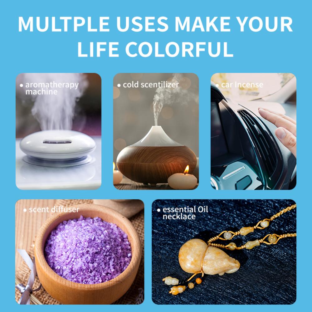 6x10ML Summer Essential Oils Set for Diffuser, Aromatherapy, Candle Making - Tropical Scents