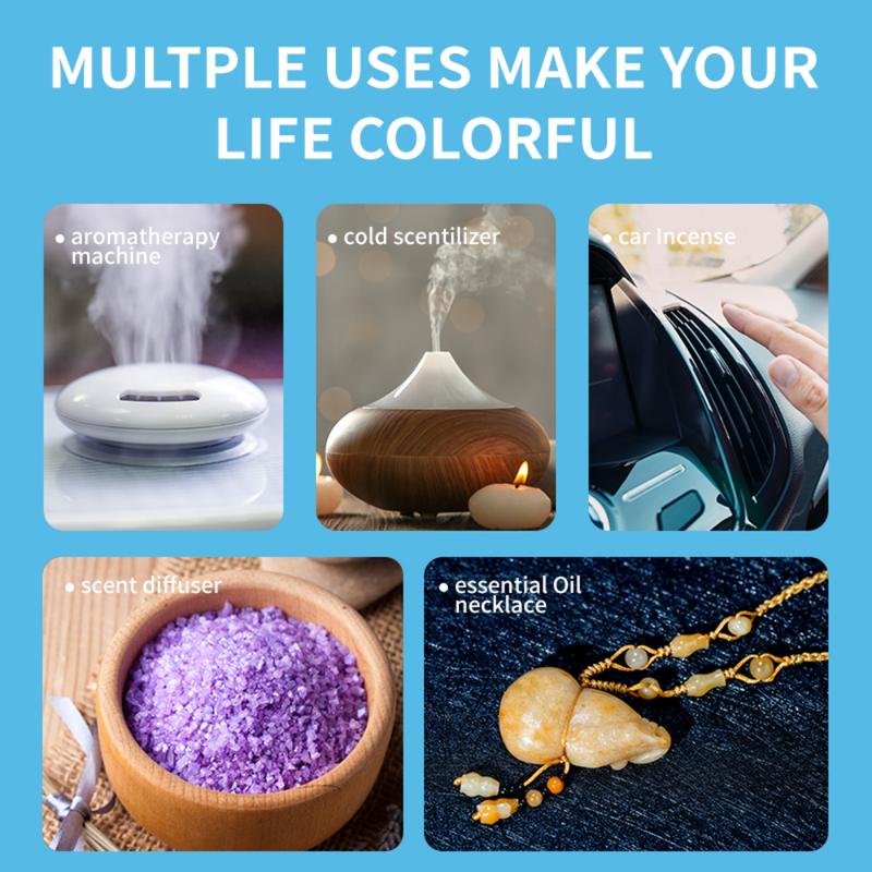 6x10ML Summer Essential Oils Set for Diffuser, Aromatherapy, Candle Making - Tropical Scents