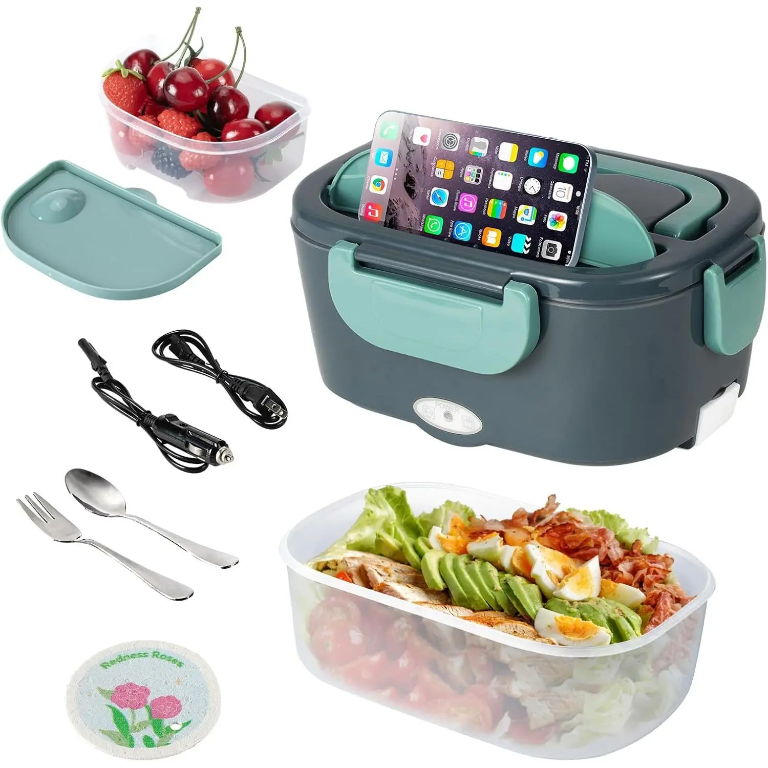 Electric Lunch Box  Heater for Adult, Heating Bento Box | 1.5L Large Capacity Heating Lunch Box, Portable  Warmer Lunch Box for Office, &