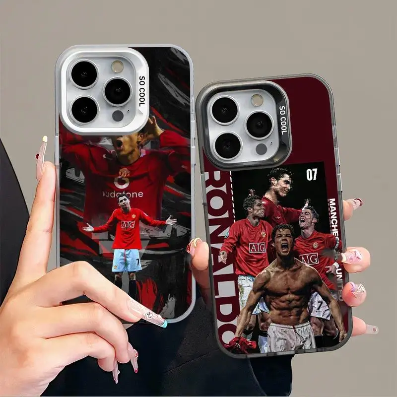 SU!No.7R-Ronaldo C-Cr7 IPhone 17 Promax Ronaldo No.7 Phone Case Anti Drop Protective Case Suitable for iPhone 17 Air 16 15 14 13 12 11 Pro Max Plus and Samsung S26 S25 S24 S23 S22 Plus Ultra Acrylic Phone Case football