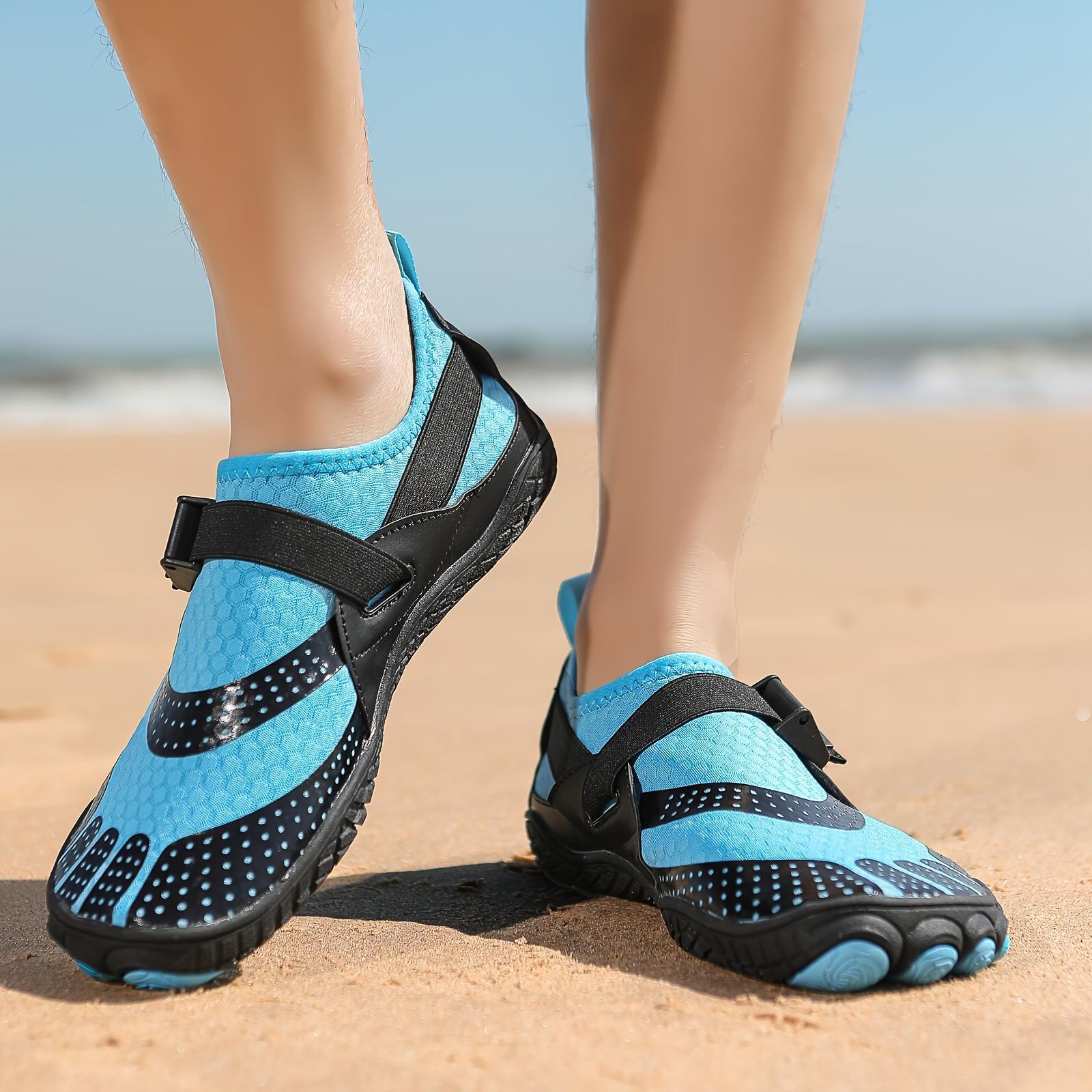 Men's river trekking shoes, wading shoes, beach shoes, reef non-slip men's quick-drying barefoot hiking shoes, swimming shoes, swimming water shoes, snorkeling shoes, suitable for beach vacations, camping, beach parties, five-finger men's shoes, soft, gym