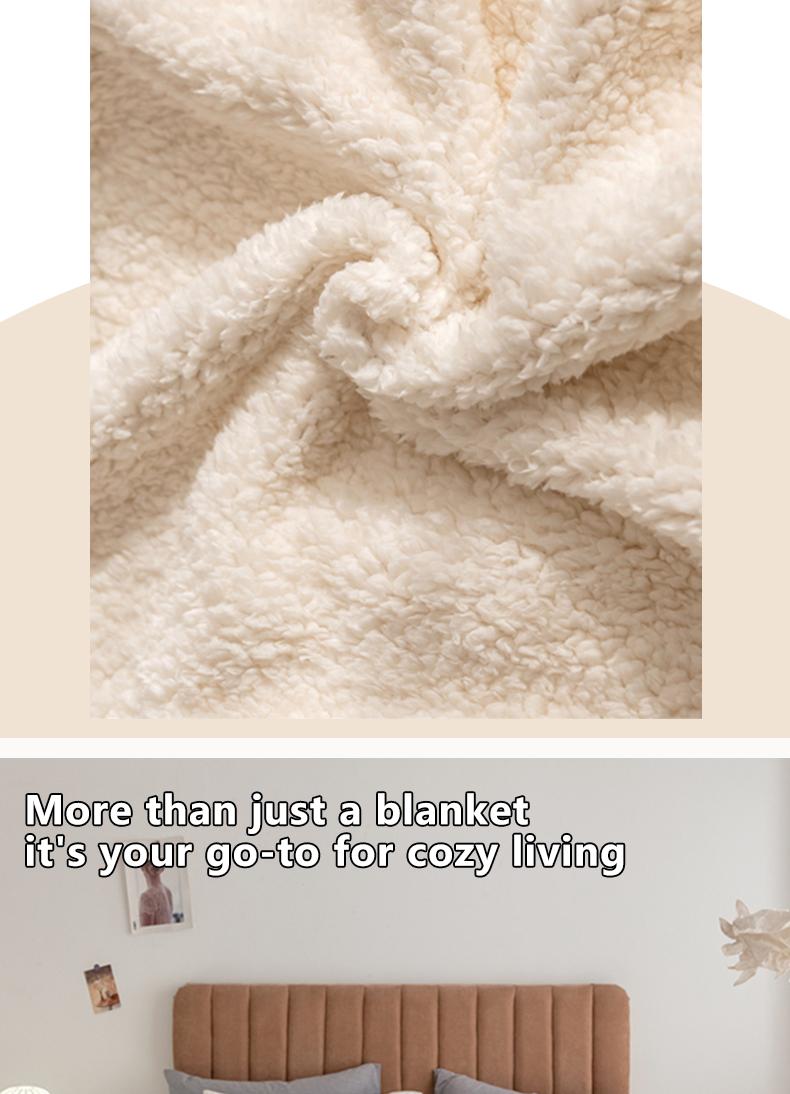 Ultra Cozy Double-sided Plush Blanket Heavy Duty Double Layer Thermal Throw Multifunctional Bedding Blanket for HomeOffice Camping Car Travel Multiple Colors and Sizes