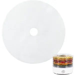 8 Pack 13" Round Silicone Dehydrator Sheets, No-stick Dehydrator Tray Liners for Dehydrating Meat Fruit Vegetable Flowers Herbs, Easy Cleaning Dishwasher Safe