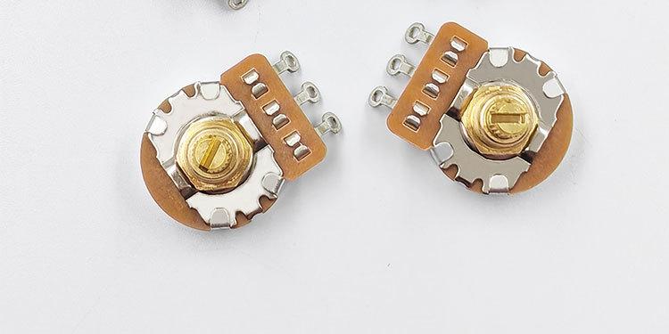 24-tooth copper shaft short shaft potentiometer for electric guitar and bass, knob switch for tone and volume, 500K resistance, 250K resistance, wholesale