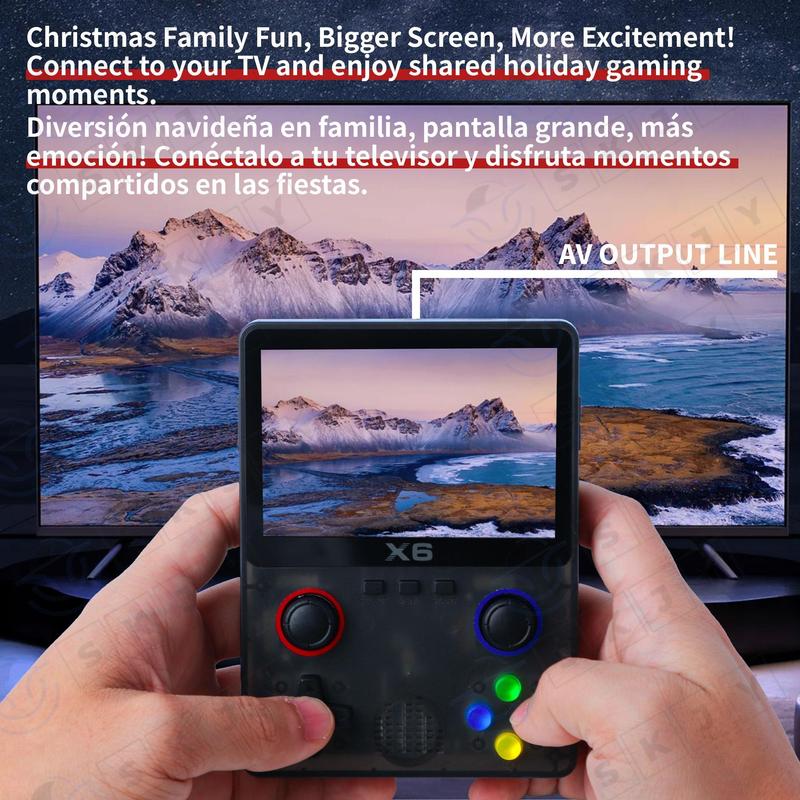 Retro Game Console with Ultra HD Color Screen, Rechargeable Portable Console, Portable Handheld Gaming Machine, Dual Joystick Gba Simulator, Supports Multimedia Music Movies