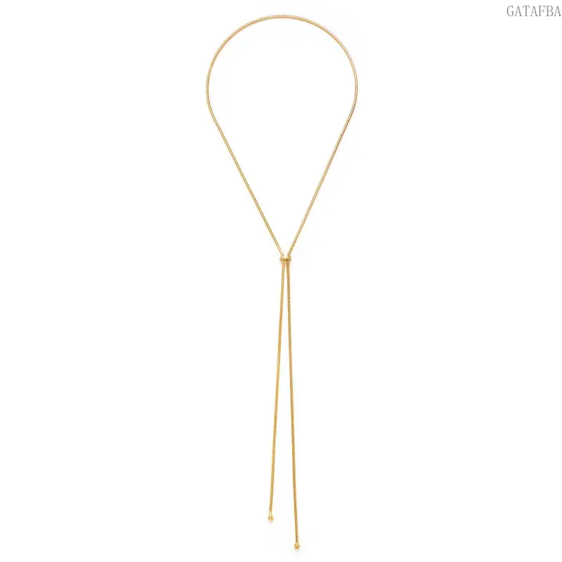 Adjustable Long Necklace, Anti-fade Beaded Sliding Clasp Tassel Jewelry for Women