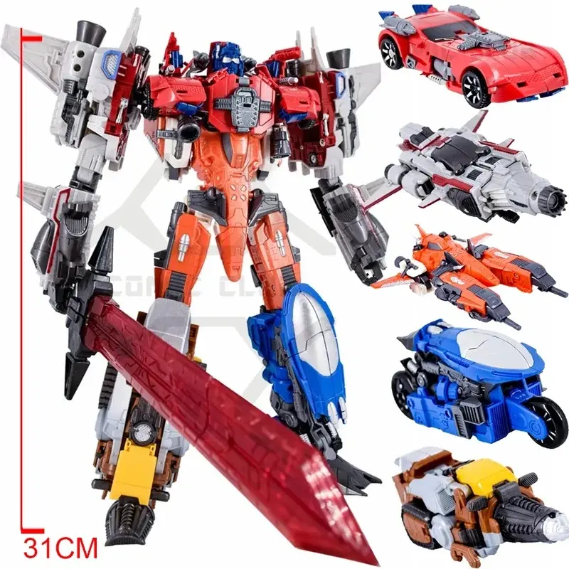 Transformation Toys Computron Combiners 5IN1 G1 Scattershot Nosecone Strafe Afterburner Action Figure Deformed Robot Anime Model