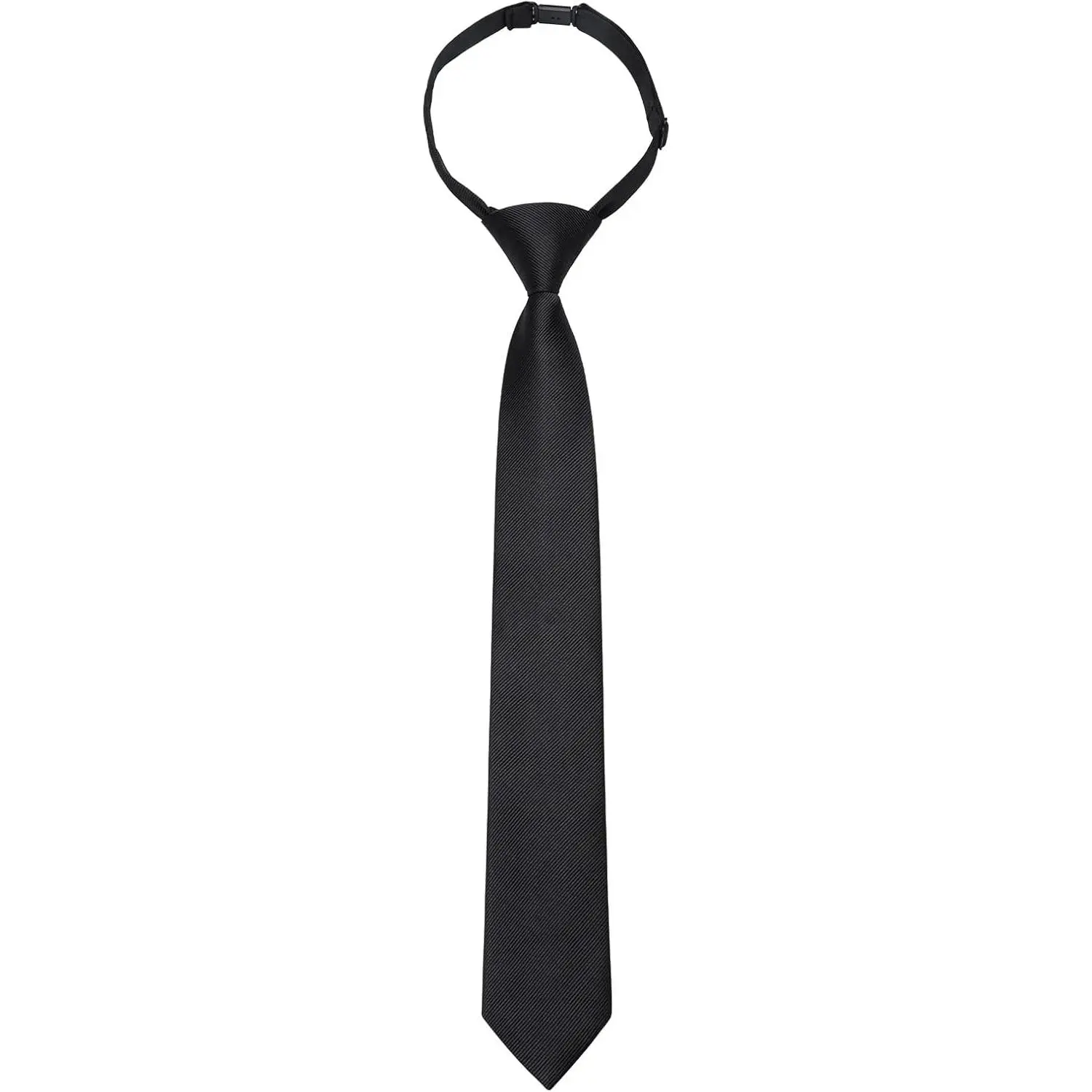 Boys Pre-Tied Solid Color Necktie – Adjustable Woven Formal Kids Tie for Ages 8-12, Wedding, School & Graduation(Gift)