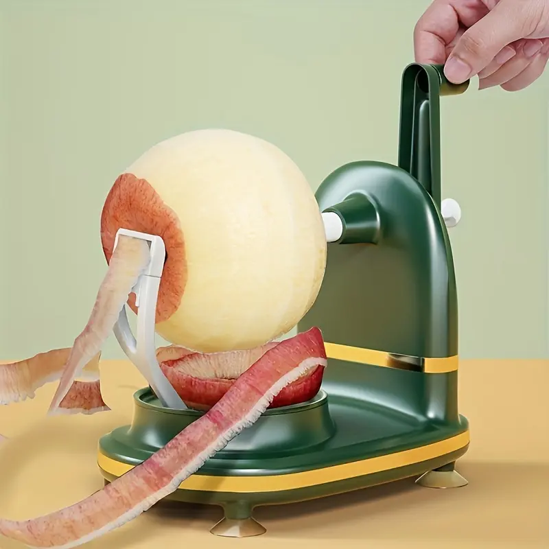 1pc Hand Crank Automatic Rotation Apple Peeler - Durable Plastic Ergonomic Kitchen Gadget with Adjustable Clamp for Efficient Fruit Peeling, Compact Design for Home & Commercial Use, Apple Accessories
