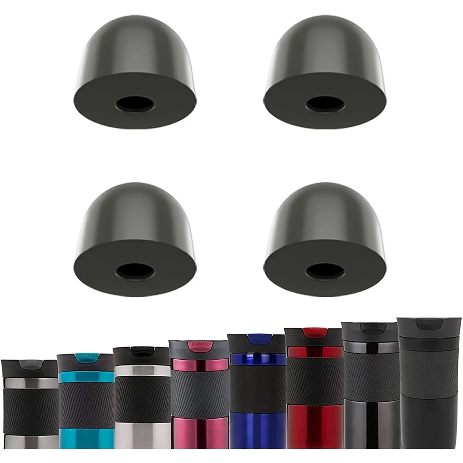 4 Pack Rubber Stoppers Compatible with  Snapseal Travel Mug 16oz & 20oz,   Seal Part,   Seal for  Coffee Travel Tumbler