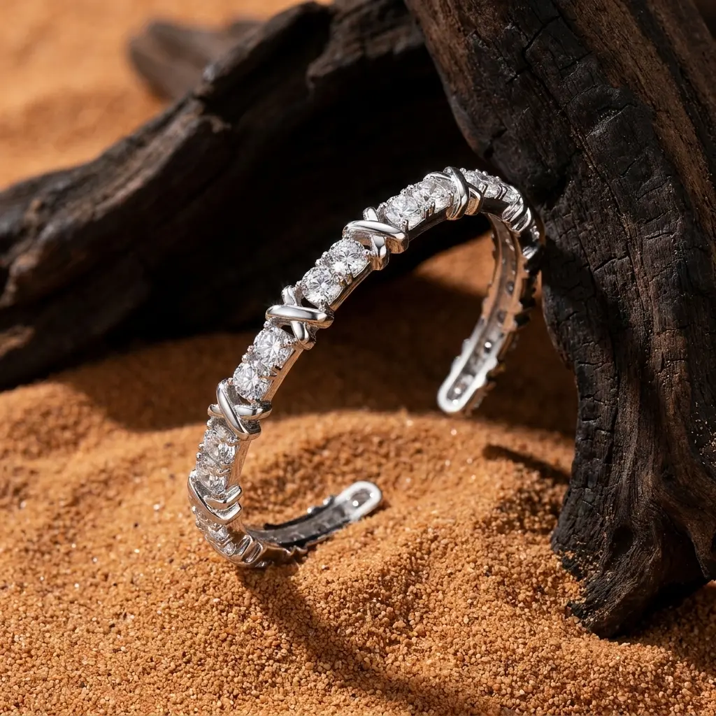 Men's 925 sterling silver bracelet, diamond sterling silver bracelet, is an excellent choice for birthday, anniversary, and holiday gifts unique daily wear gift