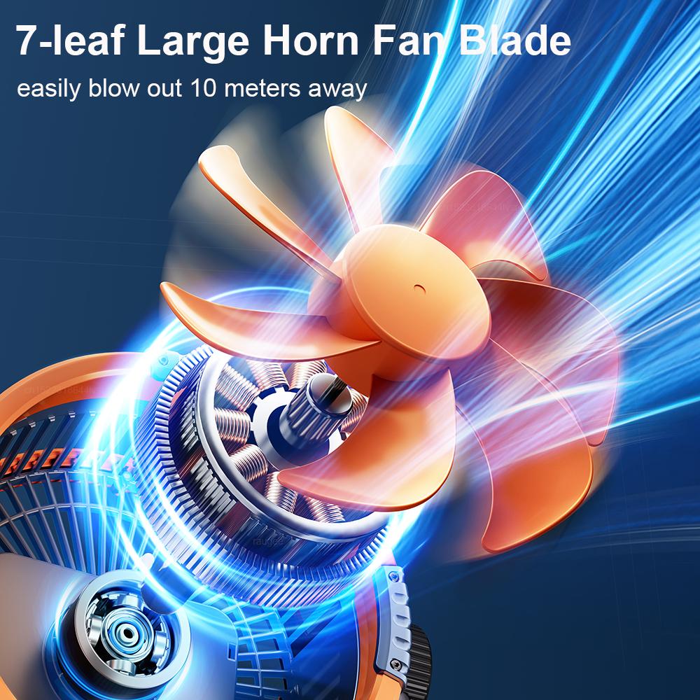 Camping Fan 20000mAh Rechargeable Portable Outdoor Camping Fan Air Circulators Wireless Tent Ceiling Fans with Hook and Light