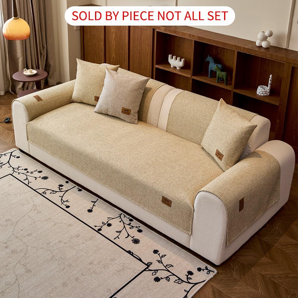 Solid Color Sofa Cover, 1 Count Non-slip Sofa Slipcover, Dustproof Sofa Cushion Cover, Couch Covers, Elastic Sofa Slipcover, Home Decor Supplies for Living Room, Household Items, Soft Sofa Protector, Dustproof Sofa Protector