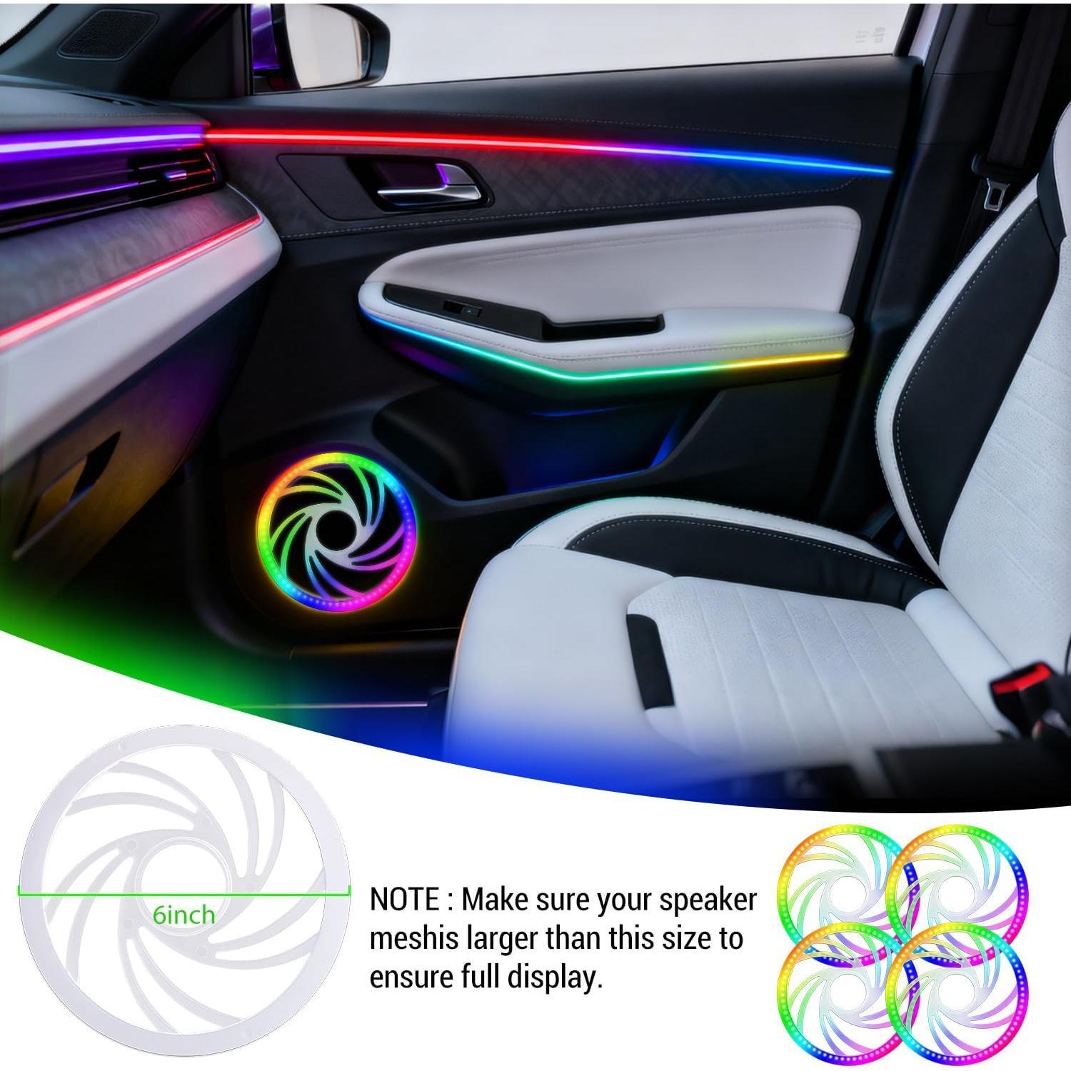 Dream Color  Interior  Ambient Light Kit,  30 in 1 593 LEDs Fiber Optic Multiple Modes Decoration Atmosphere Lights with Music Dynamic Rainbow Rhythm, RGB Neon Lights for