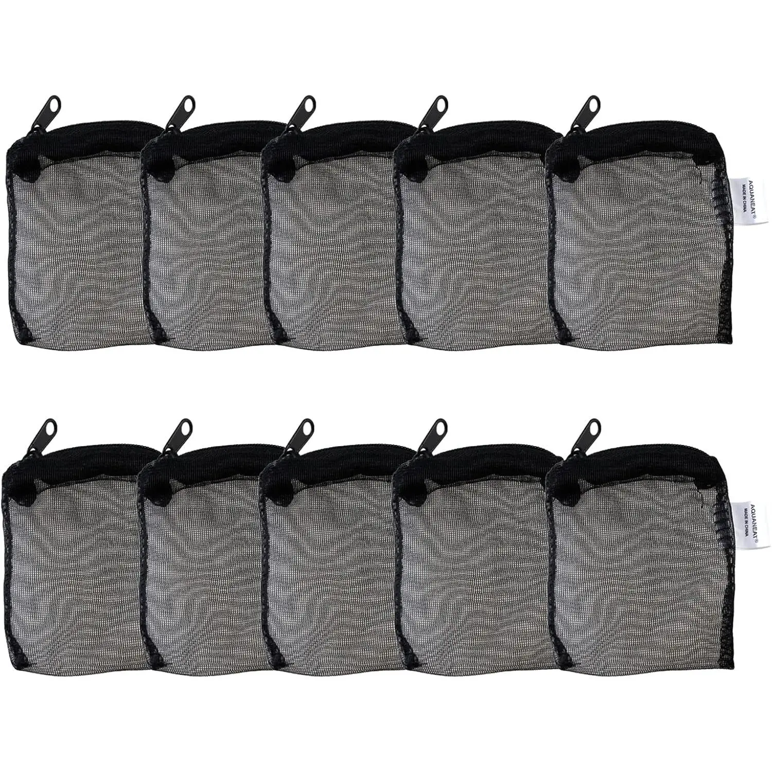10 count Aquarium Filter Media Bags, Fish  Fine Mesh Bags, 3”x4”/3”x8”/5.5”x8” with Plastic Zipper for Activated Carbon (3” x 4”)