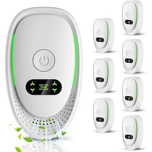 2026 Upgraded 8 Pack Plug-in Air Ionizers for Home Whole House Coverage, Silent Electronic Ionizer for Dust Mites Smoke Allergies Pet Dander Odor with Steady Green Indicator Light