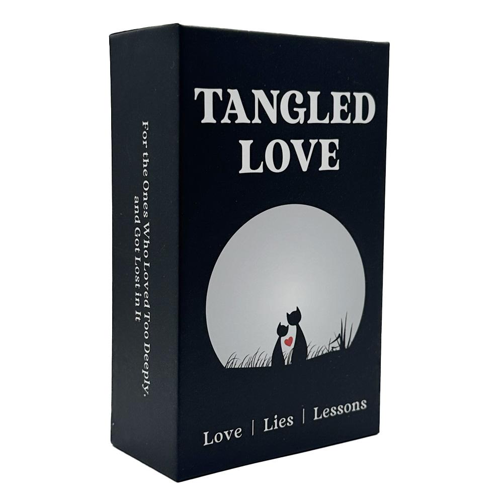 Tarot Card Game, 1 Box Tangled Love Card Deck, Card Games Oracle for The Ones Who Loved Too Deeply and Got Lost in It, Emotional Cards