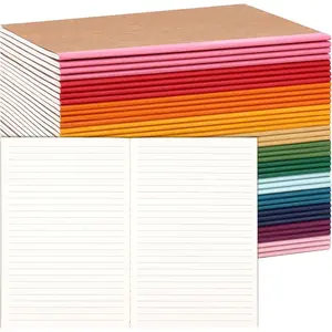 40 count Journals Bulk, A5  Lined Journaling Notebooks Bulk, Rainbow Composition Notebook, 12 Colors 60 Pages for Writing, School,