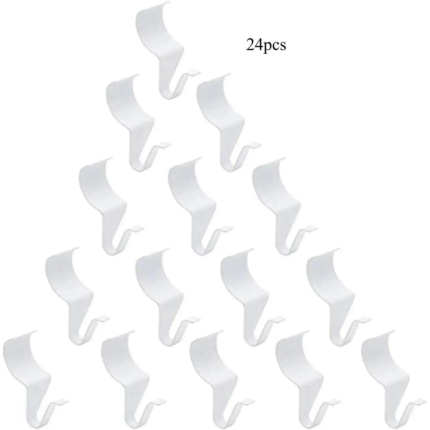 24 Pack No-Hole Needed Vinyl Siding Hooks, White Vinyl Siding Hangers Metal Clips Stainless Steel Wall  Hooks for House Outdoor Light Decorations