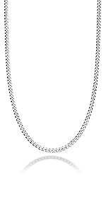 Miabella Solid 925 Sterling Silver Italian 5mm Diamond Cut Cuban Link Curb Chain Necklace for Women Men, Made in Italy Miabella Solid 925 Sterling Silver Italian 5mm Diamond Cut Cuban Link Curb Chain Necklace for Women Men, Made in Italy