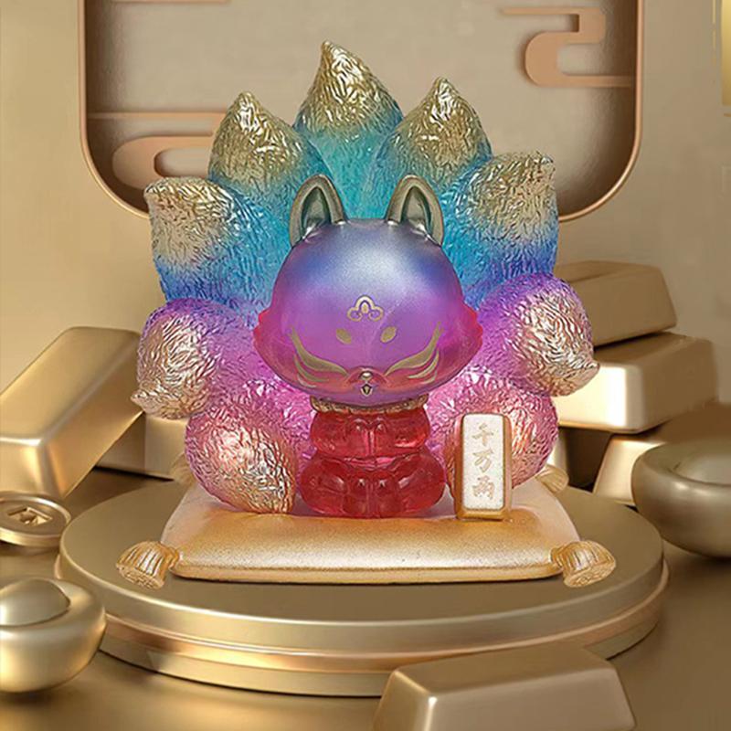 Ancient Nine Fox Design Blind Box, Blind Bag, 1 Box Random Cute Action Figure Mystery Box for Home Decor, Ideal Birthday Gifts