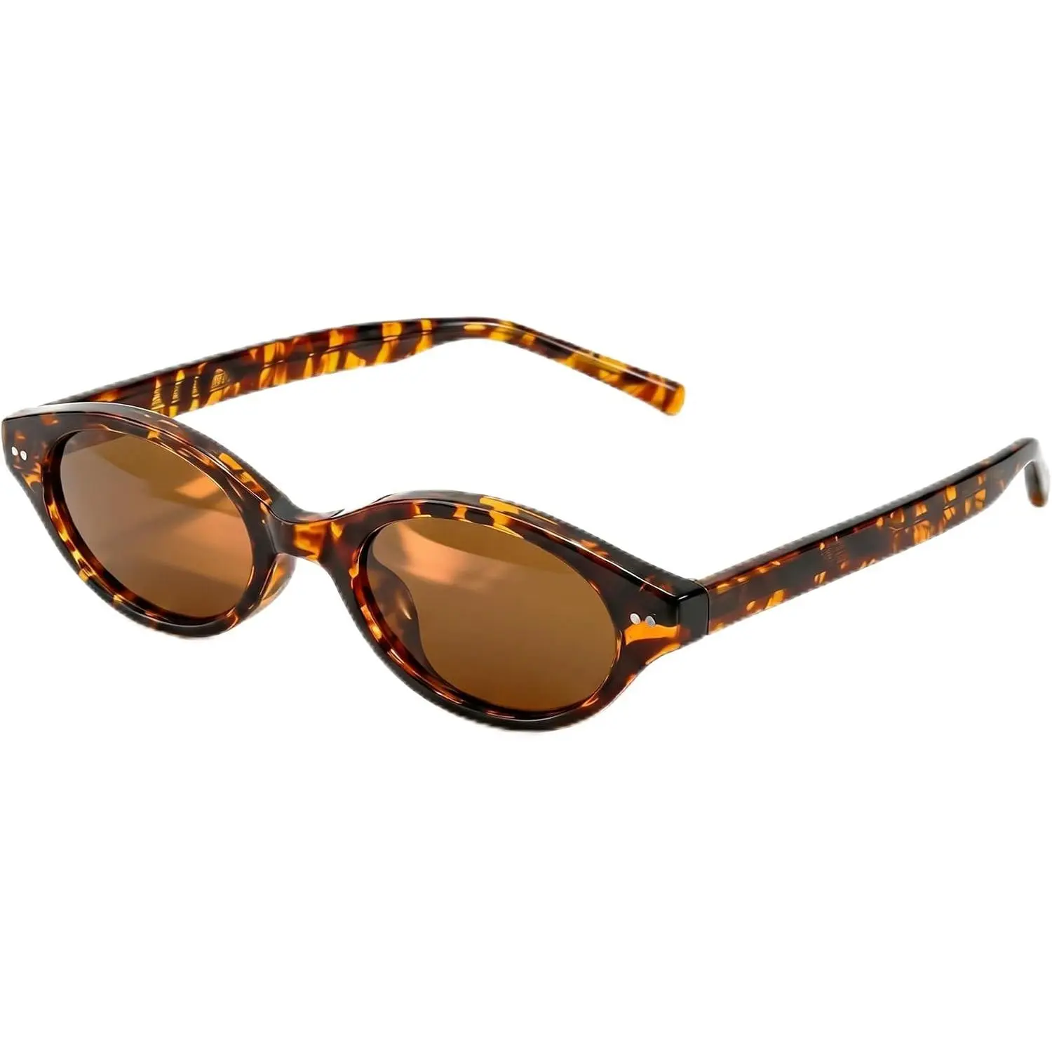 Trendy Sunglasses for Women - Polarized w UV400 Protection | Chic TR90 Frame,Retro Small Cateye Eyewear,Y2K Narrow Shades, Party, Festival,Outdoors