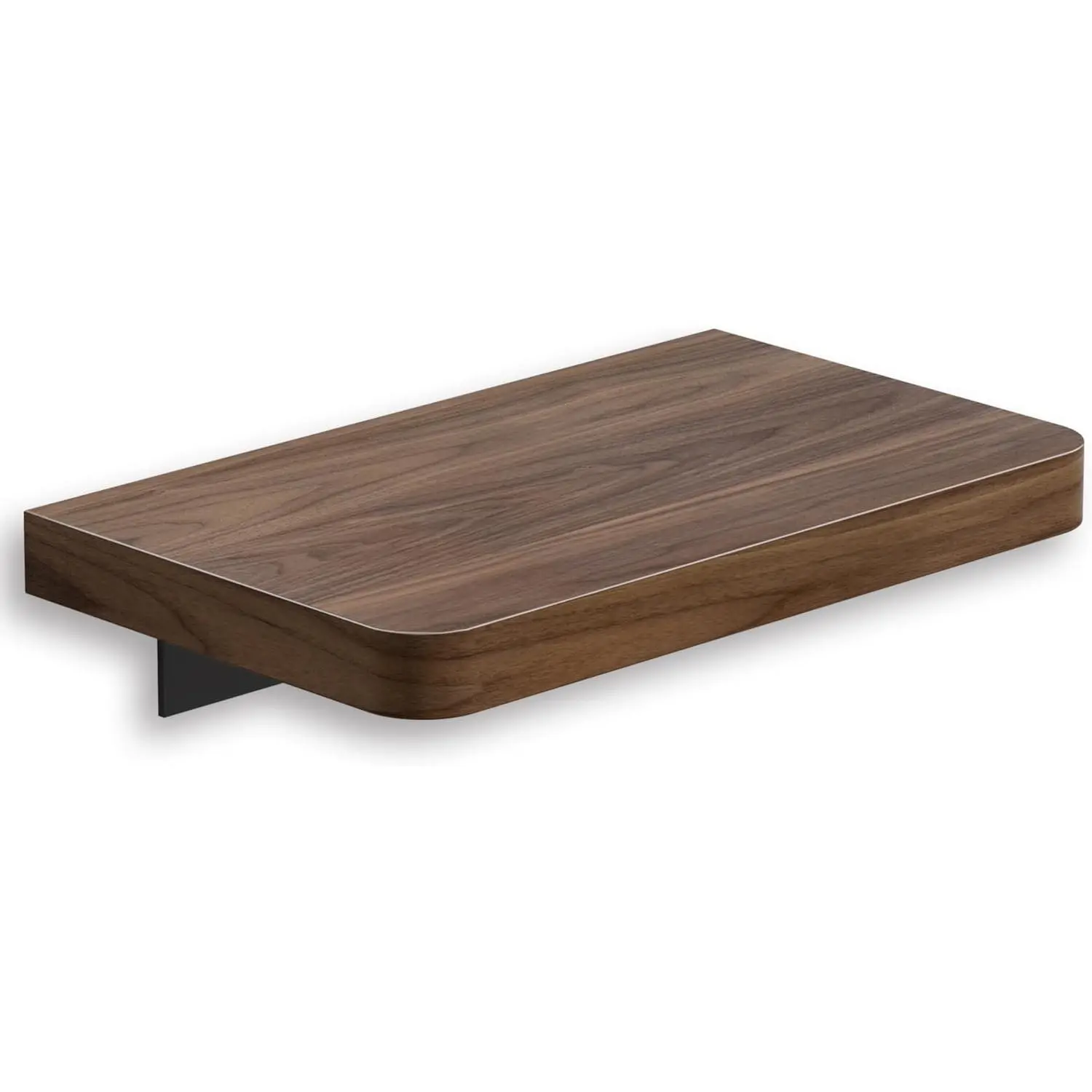 Minimalist Solid Walnut Wood Floating Shelf - 8 in Small Modern Wall-Mounted Shelf for Living Room Decor, Bathroom, Kitchen Home Supplies