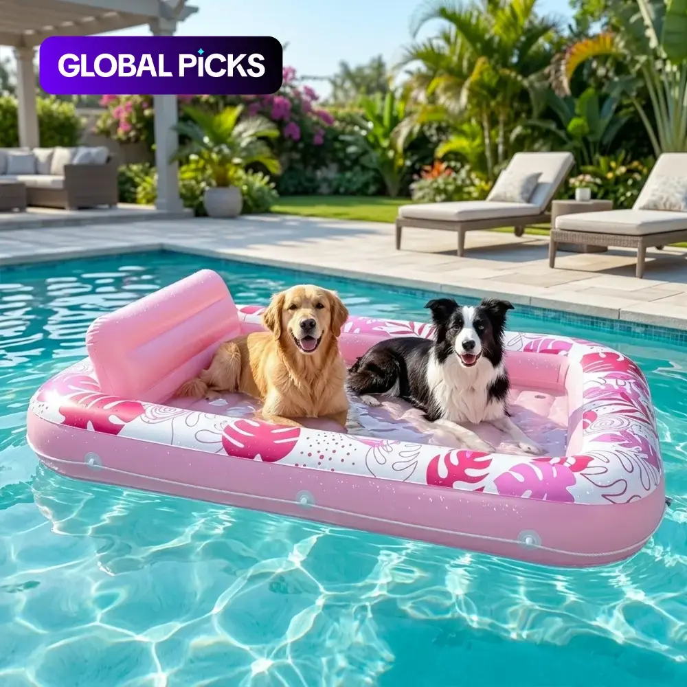 Extra Large PVC Inflatable Dog Pool Float, Pool Inflatables, Durable Pet Water Raft, Suitable for Multiple Large Dogs, Summer Dog Pool Float, Pool Float Lounge, Pool Floaters, Floaties #GLOBAL PICKS