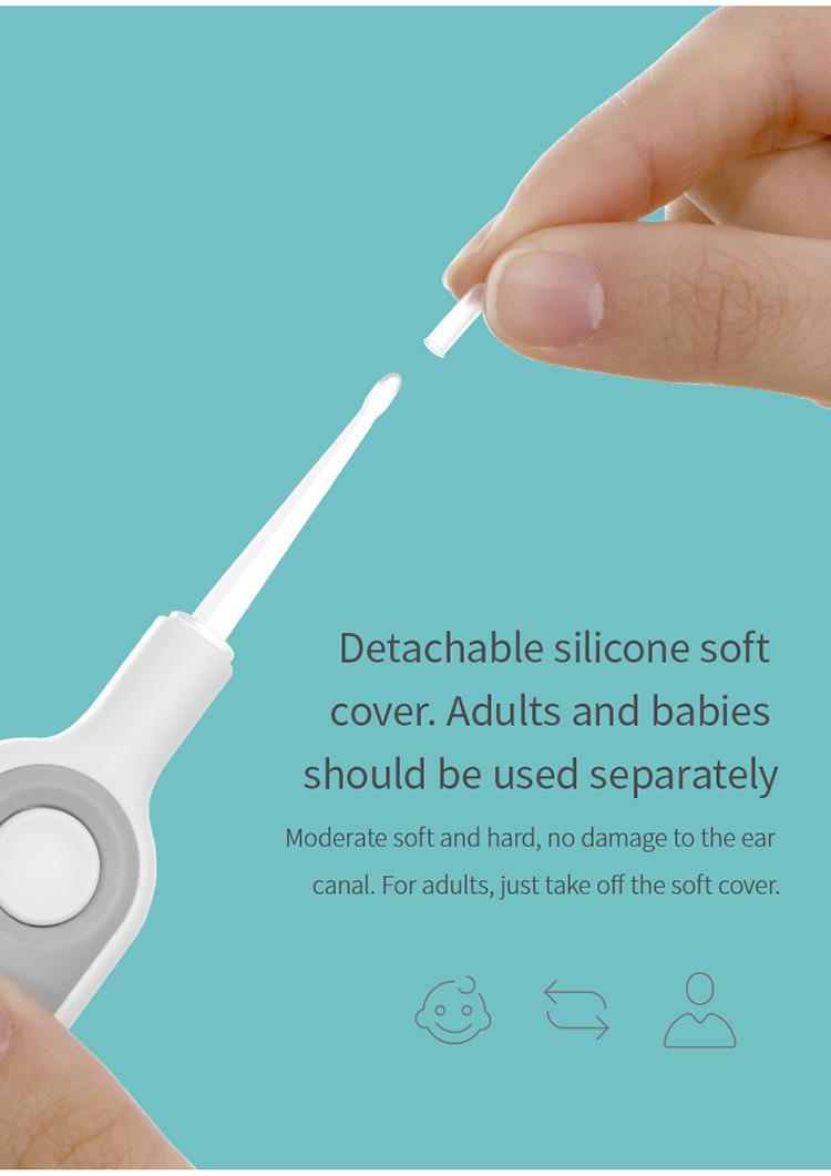 FaSoLa Visual Ear Cleaner for Children, Special Illuminated Soft Tip, Ear Cleaning Tool for Adults, Baby Ear Cleaner with Light