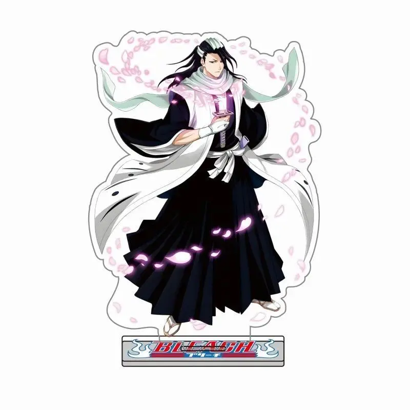 Anime Bleach Acrylic Stand Model Plate Kurosaki Ichigo Kuchiki Rukia Hitsugaya Toshiro Cartoon Figures Standing key chain Gift
