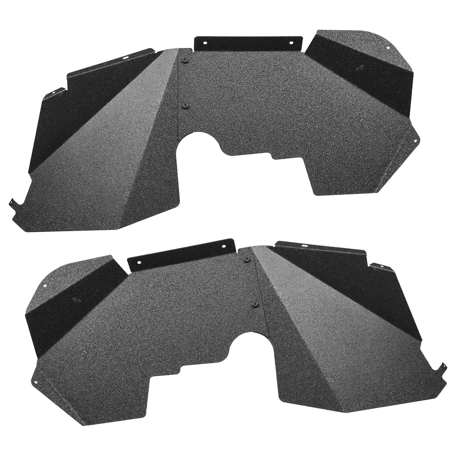 VEVOR Inner Fender Liner, Front & Rear Fender Liner Compatible with 2007-2018 Jeeps JK/JKU 2/4 Doors, Steel Mud Guards Bolt-on Style Fenders Flare, Wheel Well Cover Fenders Flare Liners, Black