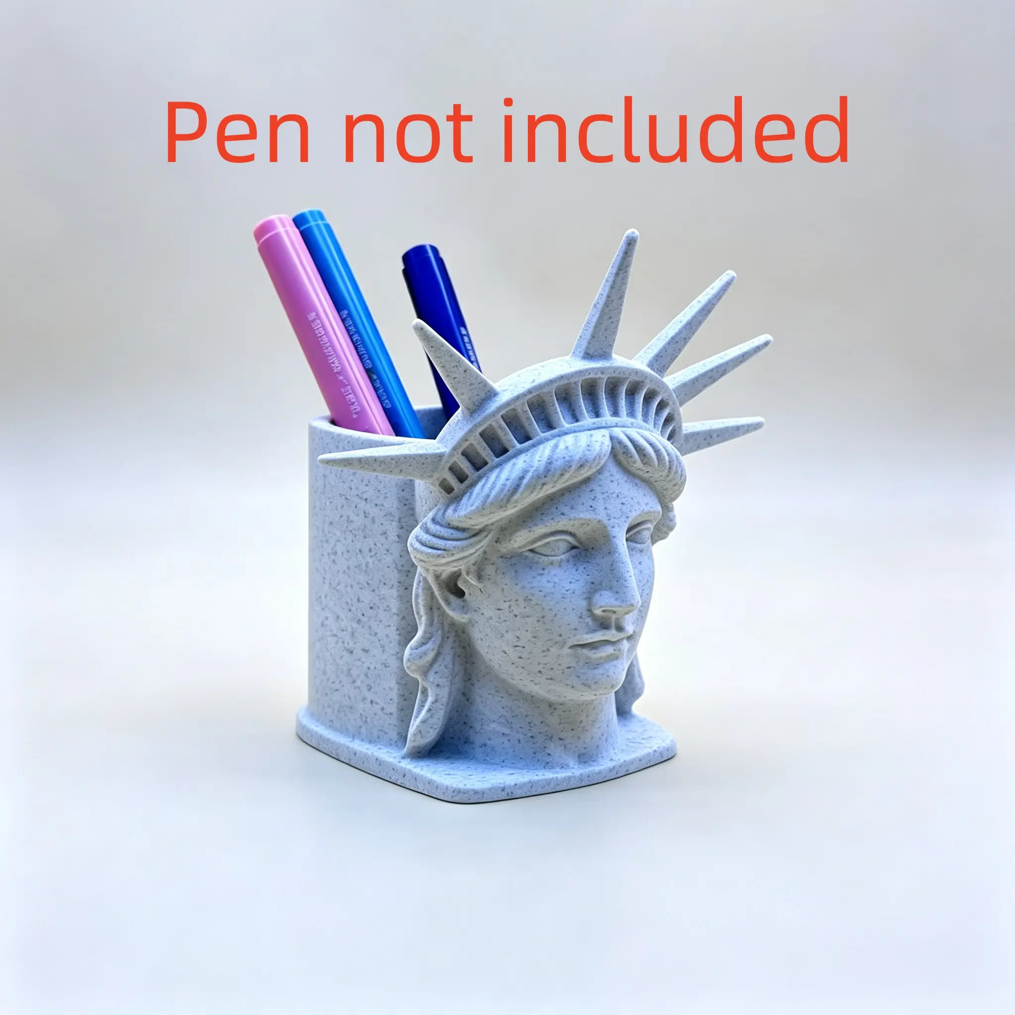 Unique Creative Liberty Statue Pen Holder, Desk Organizer for Pens Pencils Markers, Cosmetic Storage Box, Large Capacity Makeup Container