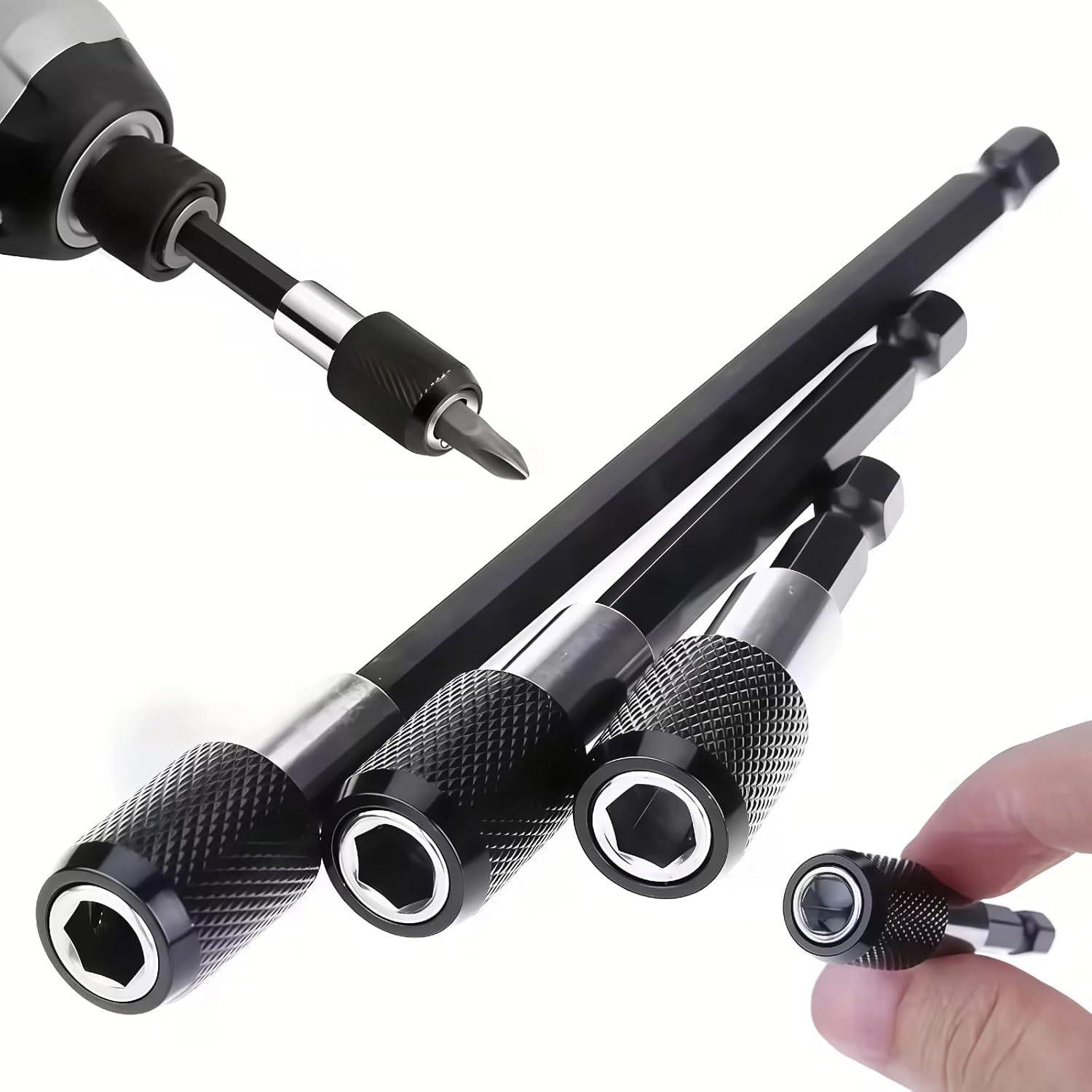 Cross-border best-selling hexagonal quick-release self-locking extended magnetic bit extension rod wholesale socket quick connection rod