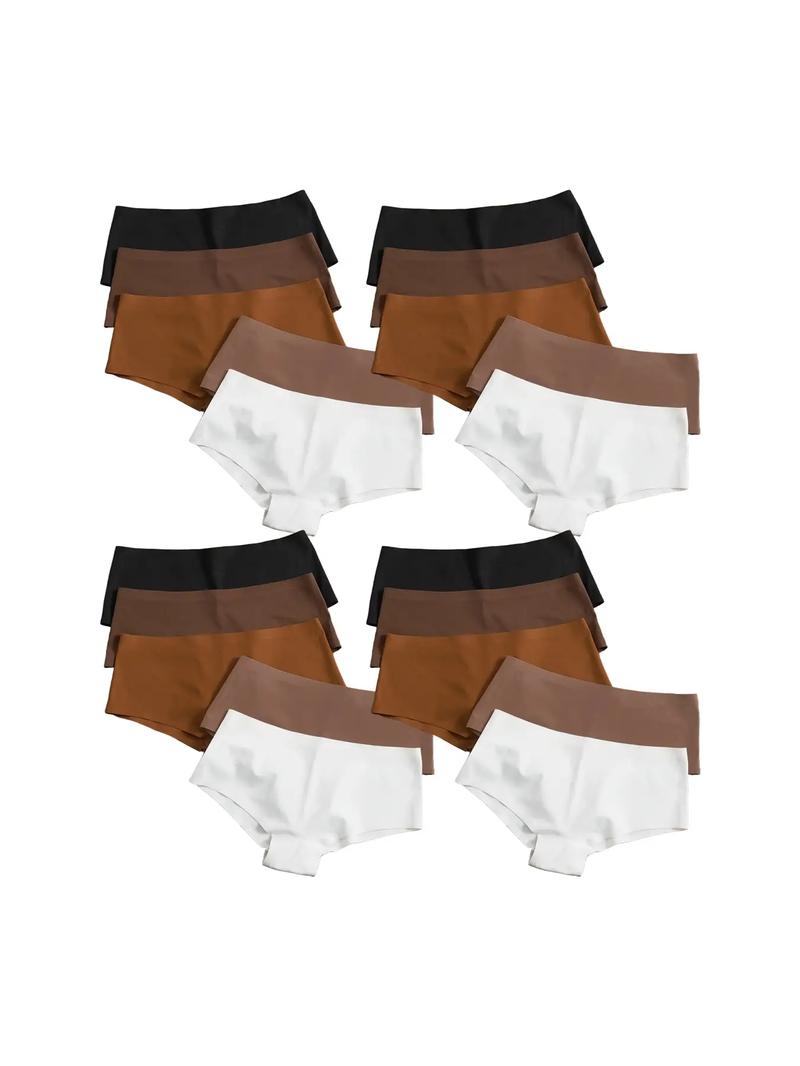 Women's Solid Color Panty, Breathable Comfy Knicker for Daily Wear, Women's Underwear for All Seasons