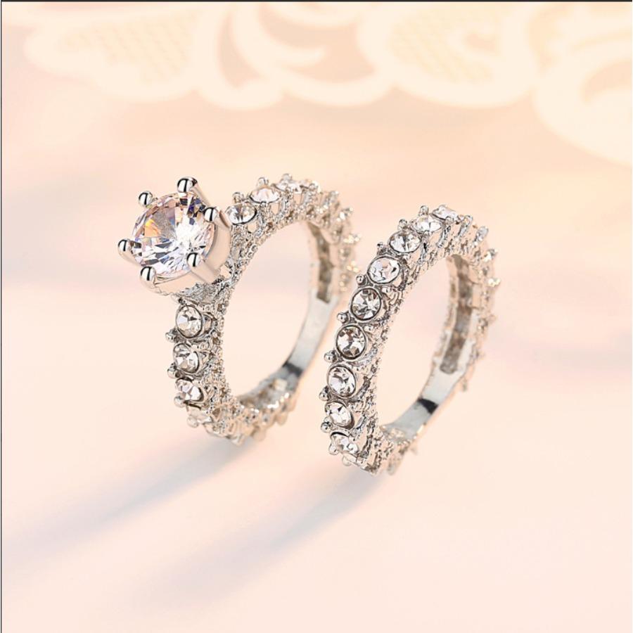 Proposal engagement ring Full diamond ring Simple and stylish ring