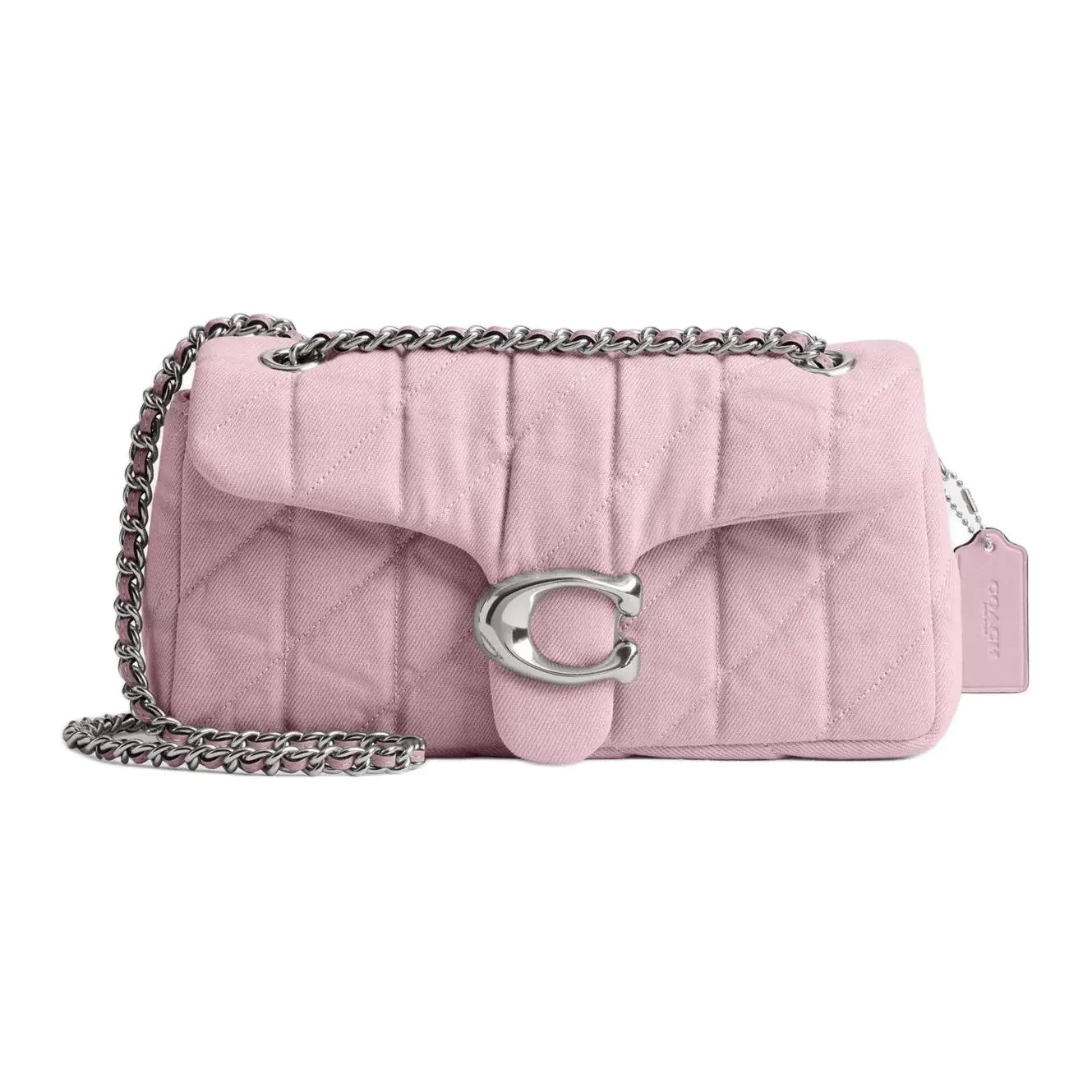 COACH Tabby 26 Leather Crossbody Shoulder Bag for Women, Classic Logo Style, Light Pink