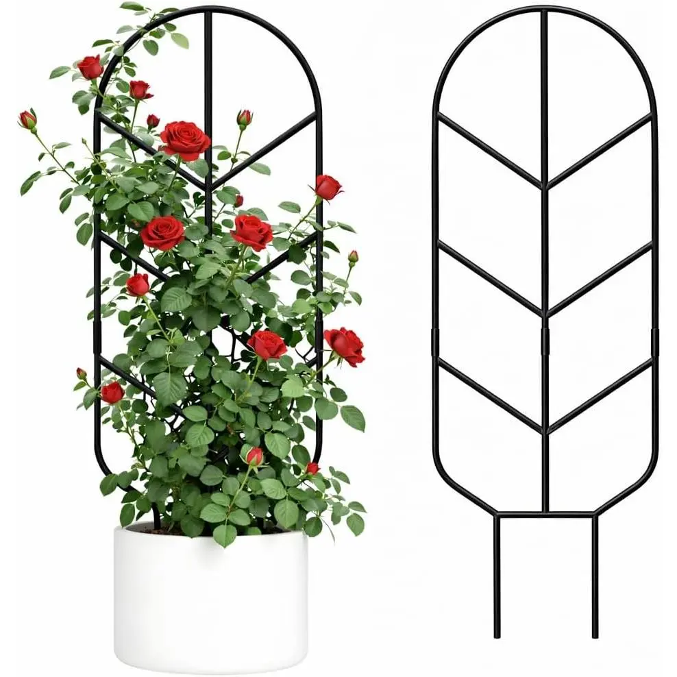 2 Pack 30'' Large Metal  Trellis for Climbing , Tall  Support for Indoor & Outdoor Use, Modern Decorative Trellis for Potted  (2 Pack)