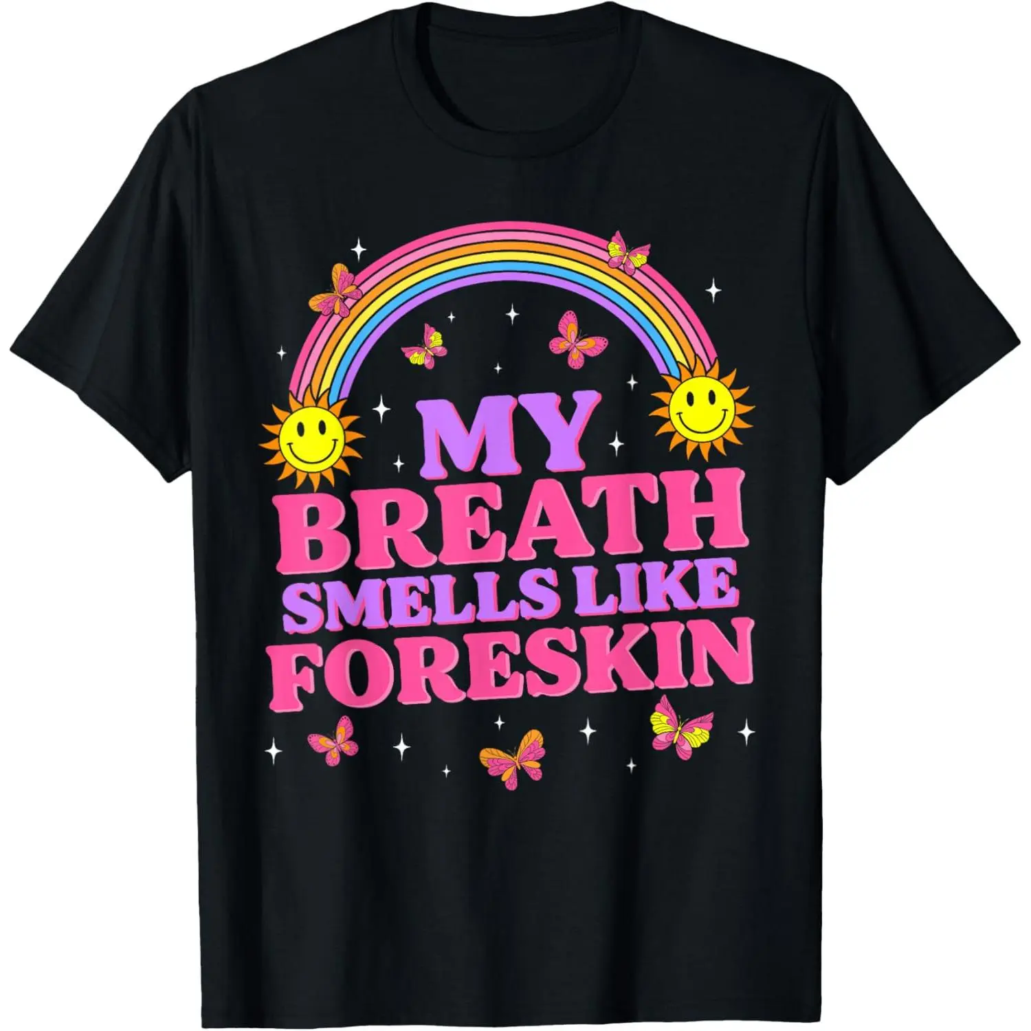 100% Cotton 180gsm My Breath Smells Like Foreskin T-Shirt | Edgy Adult Humor Tee | S-3XL | Provocative Streetwear | Unfiltered NSFW Gift
