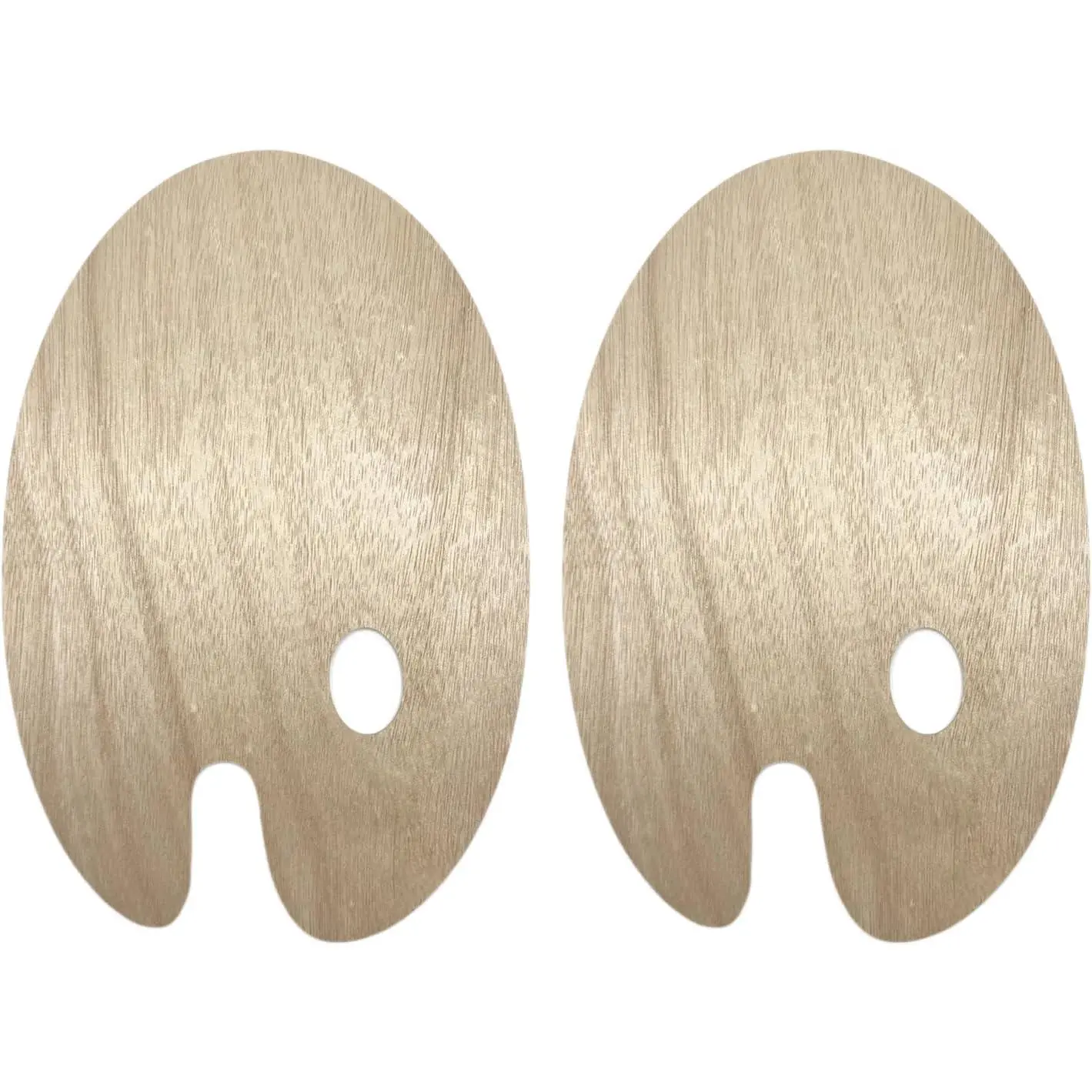 2 PCS 7.8x11.8 inch Wooden Paint Palette for Artist Oil Painting