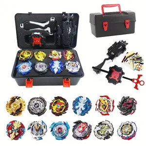 New Burst Series Gyro Set, 12 Gyros, Two Bidirectional Launchers, Compatible with All Gyros, Includes Handle and Tool Box