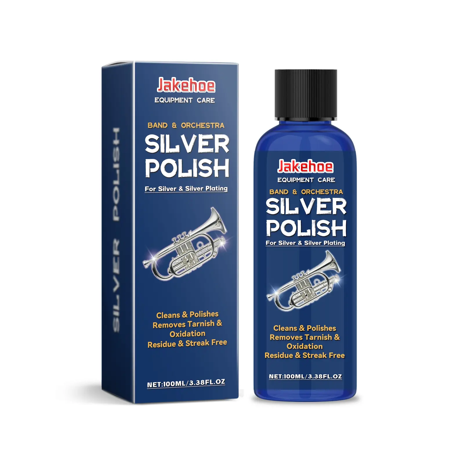 Jakehoe Silverware Brilliant Polish Silverware Jewelry Cleaning Stains Daily Maintenance Polishing Renovation Cleaner